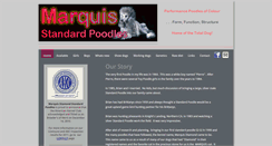 Desktop Screenshot of marquisdiamondstandardpoodles.com