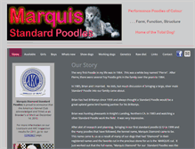 Tablet Screenshot of marquisdiamondstandardpoodles.com